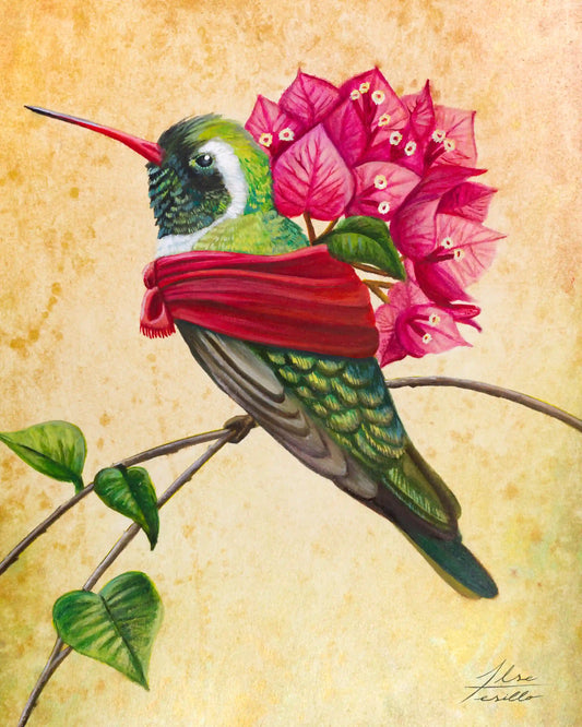 Portadora de bugambilias - Fine Art Print
